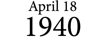 April 18 1940