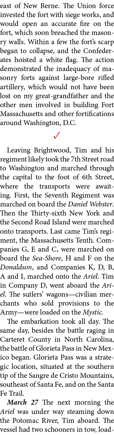east of New Berne. The Union force invested the fort with siege works, and would open an accurate fire on the fort, w...