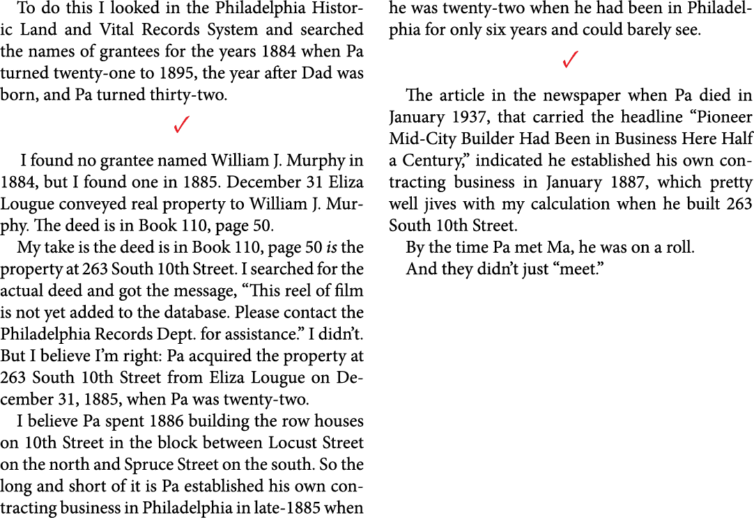 To do this I looked in the ﻿Philadelphia Historic Land and Vital Records System and searched the names of grantees fo...