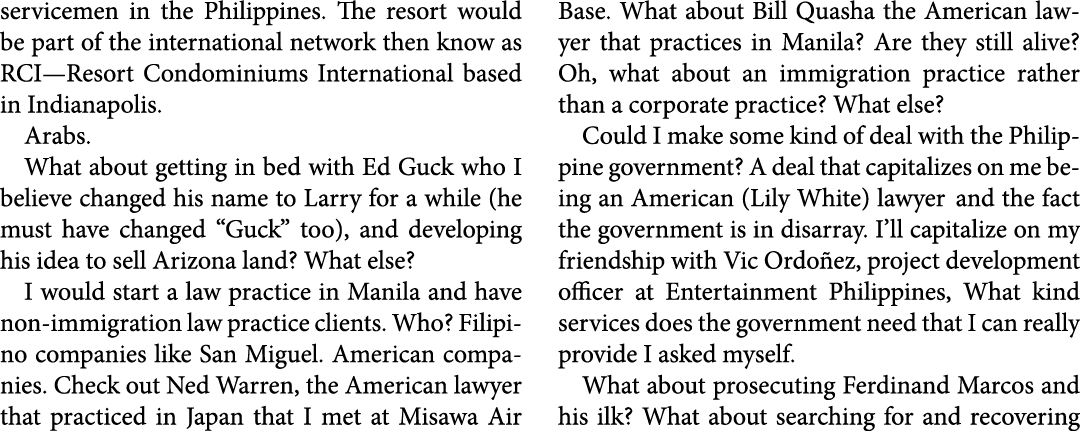 servicemen in the Philippines. The resort would be part of the international network then know as RCI—Resort Condomin...