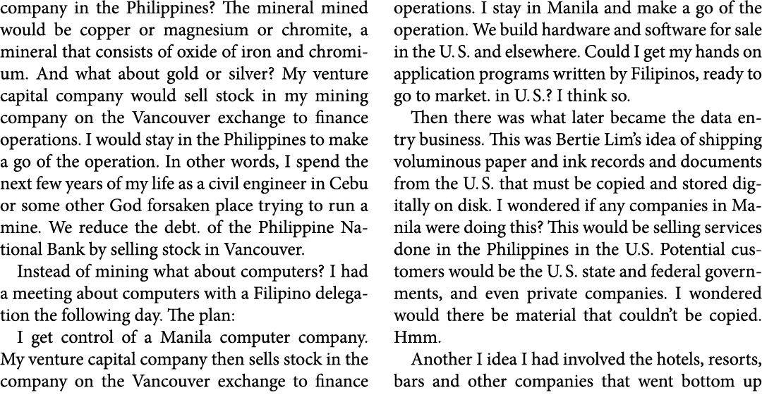 company in the Philippines? The mineral mined would be copper or magnesium or chromite, a mineral that consists of ox...