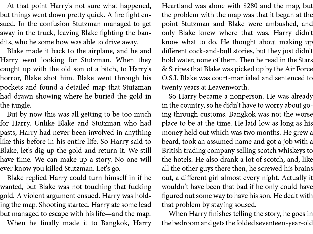 At that point Harry's not sure what happened, but things went down pretty quick. A fire fight ensued. In the confusio...