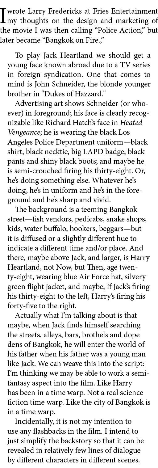 I wrote ﻿Larry Fredericks at ﻿Fries Entertainment my thoughts on the design and marketing of the movie I was then cal...