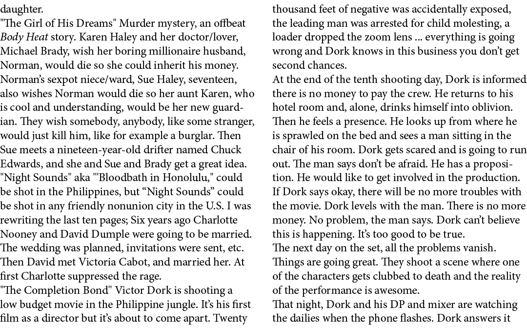 daughter. \“﻿The Girl of His Dreams\" Murder mystery, an offbeat ﻿Body Heat story. ﻿﻿Karen Haley and her doctor/lover...