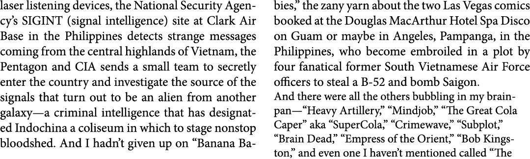 laser listening devices, the National Security Agency’s SIGINT (signal intelligence) site at ﻿Clark Air Base in the P...