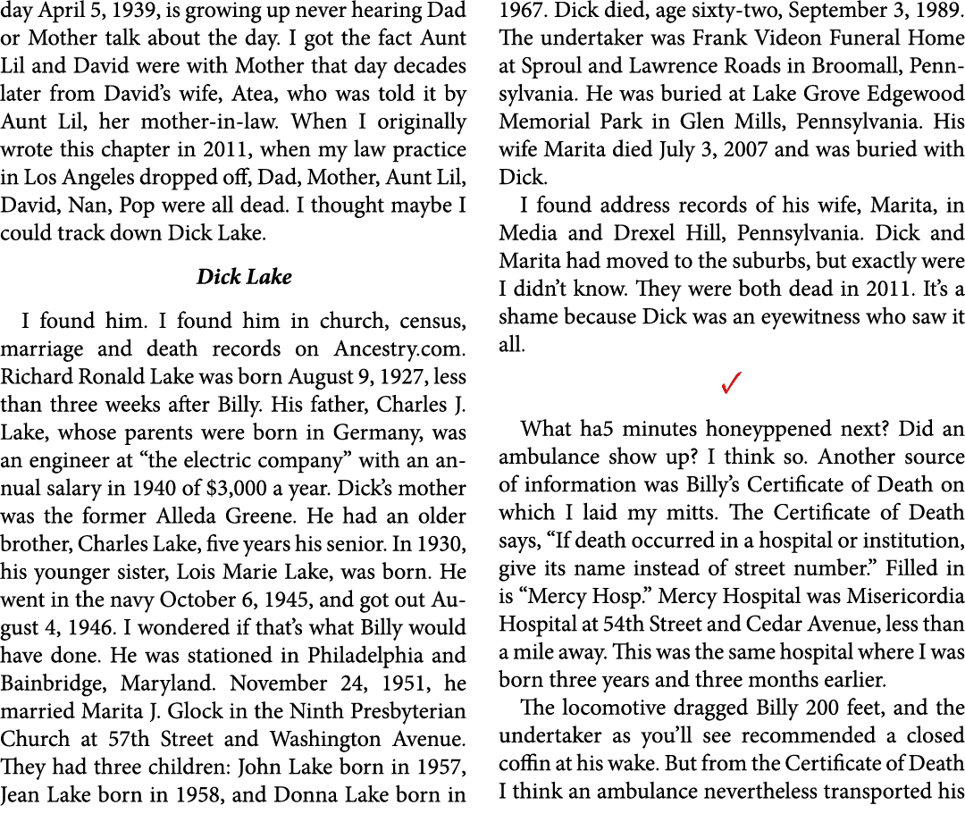 day April 5, 1939, is growing up never hearing Dad or Mother talk about the day. I got the fact Aunt Lil and David we...
