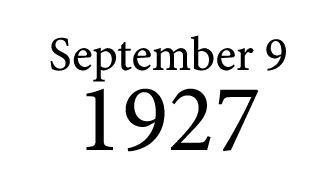 September 9 1927