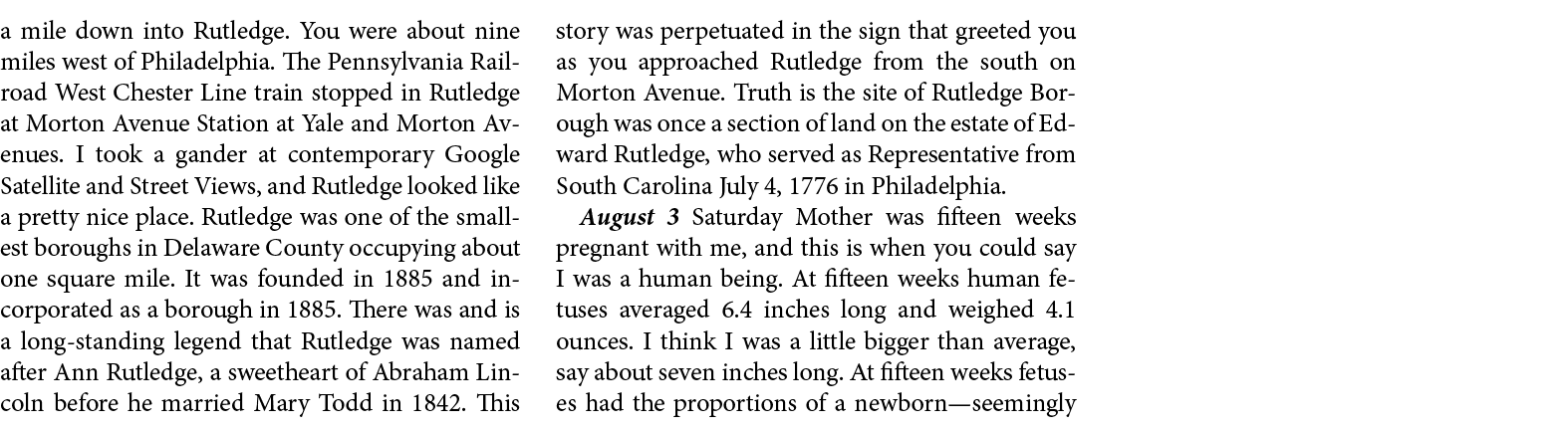 a mile down into ﻿Rutledge. You were about nine miles west of Philadelphia. ﻿The Pennsylvania Railroad West Chester L...