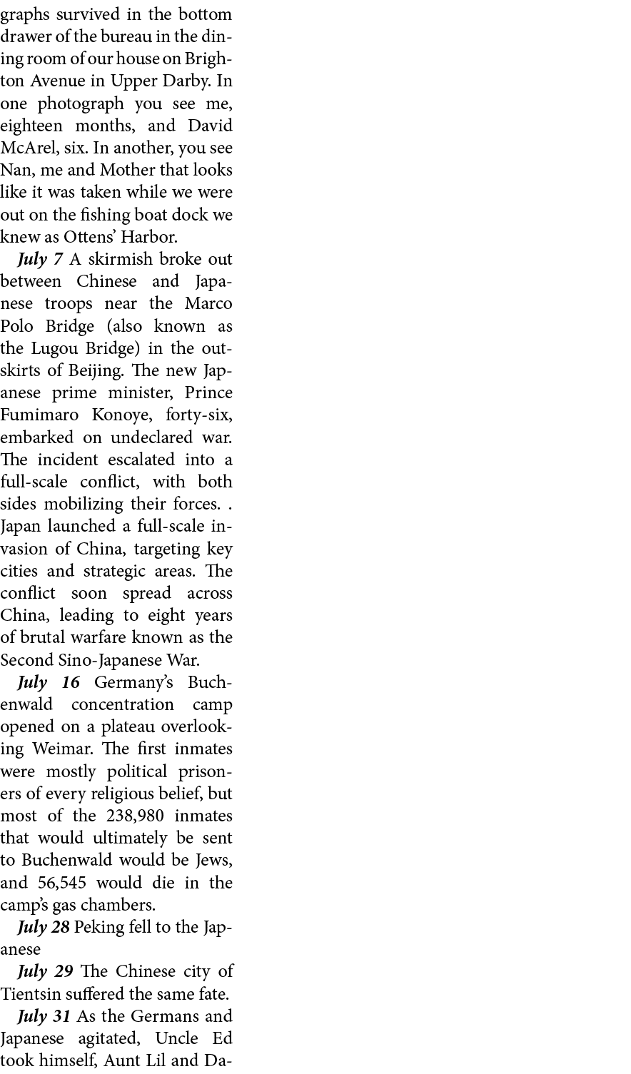 graphs survived in the bottom drawer of the bureau in the dining room of our house on Brighton Avenue in ﻿Upper ﻿Darb...