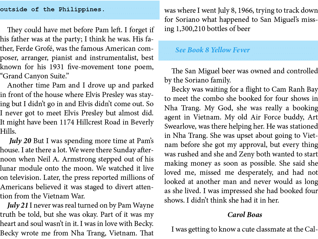outside of the ﻿﻿Philippines. They could have met before Pam left. I forget if his father was at the party; I think h...