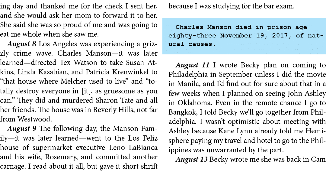 ing day and thanked me for the check I sent her, and she would ask her mom to forward it to her. She said she was so ...