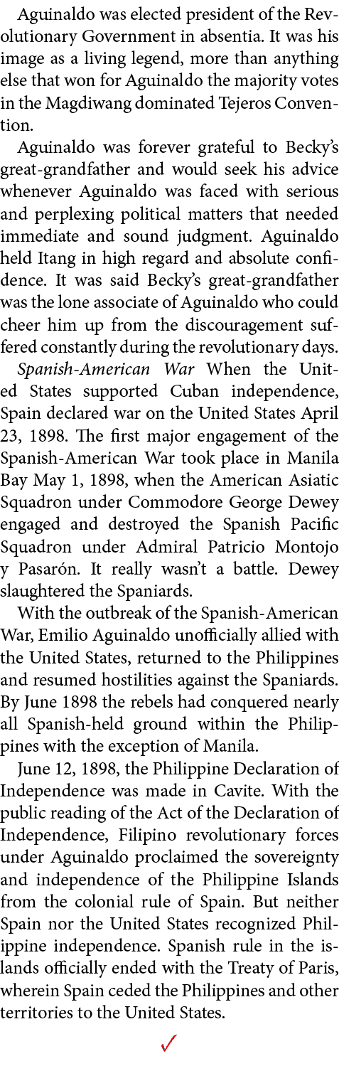 Aguinaldo was elected president of the Revolutionary Government in absentia. It was his image as a living legend, mor...