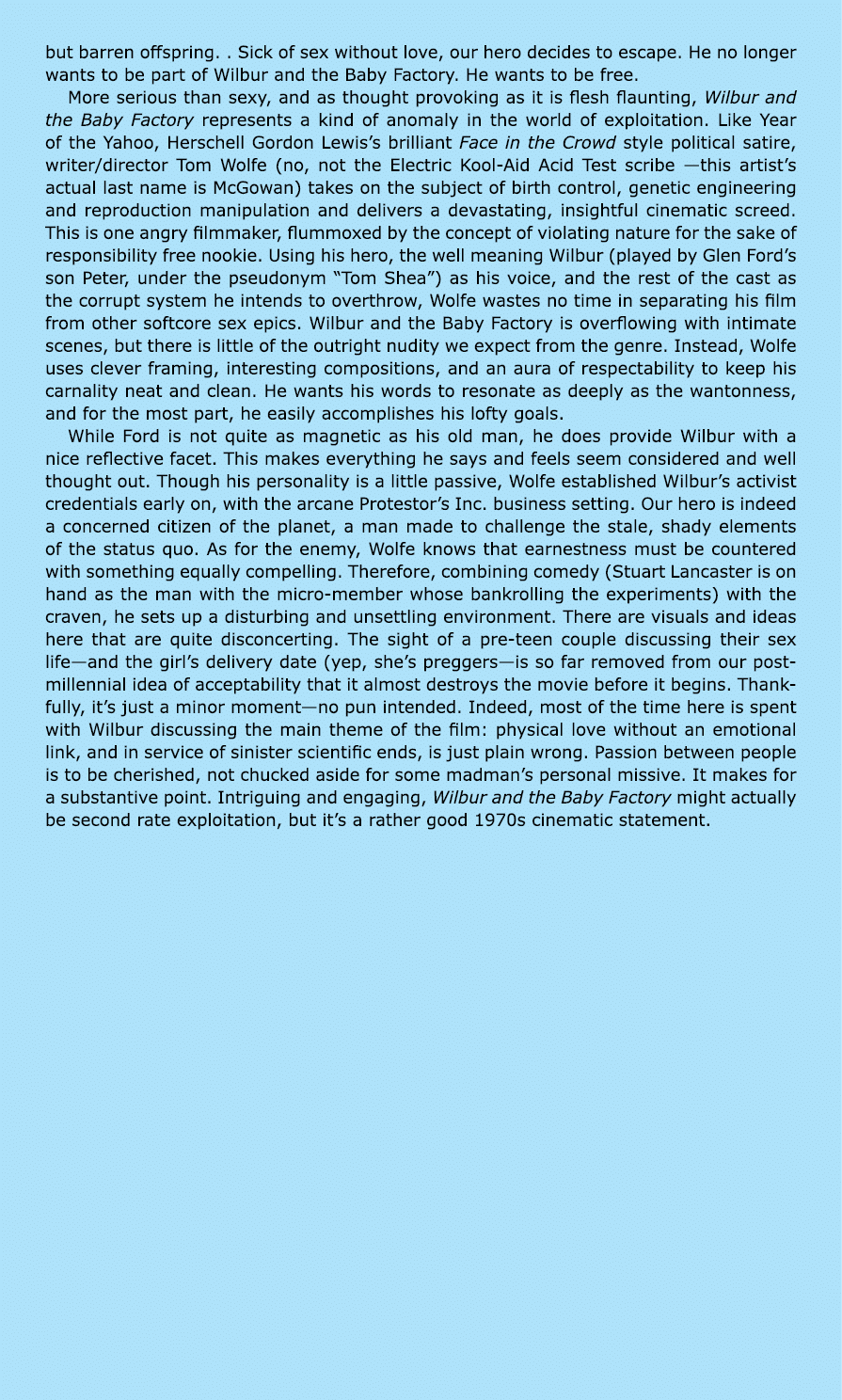 but barren offspring. . Sick of sex without love, our hero decides to escape. He no longer wants to be part of ﻿﻿Wilb...