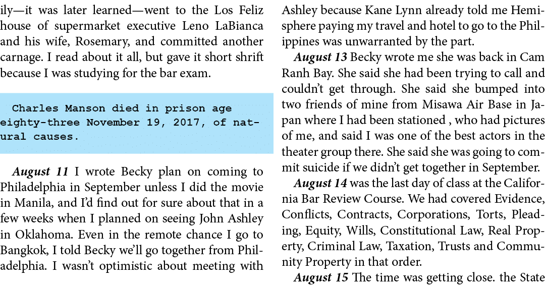 ily—it was later learned—went to the ﻿Los Feliz house of supermarket executive ﻿Leno LaBianca and his wife, Rosemary,...