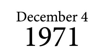 December 4 1971