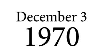 December 3 1970