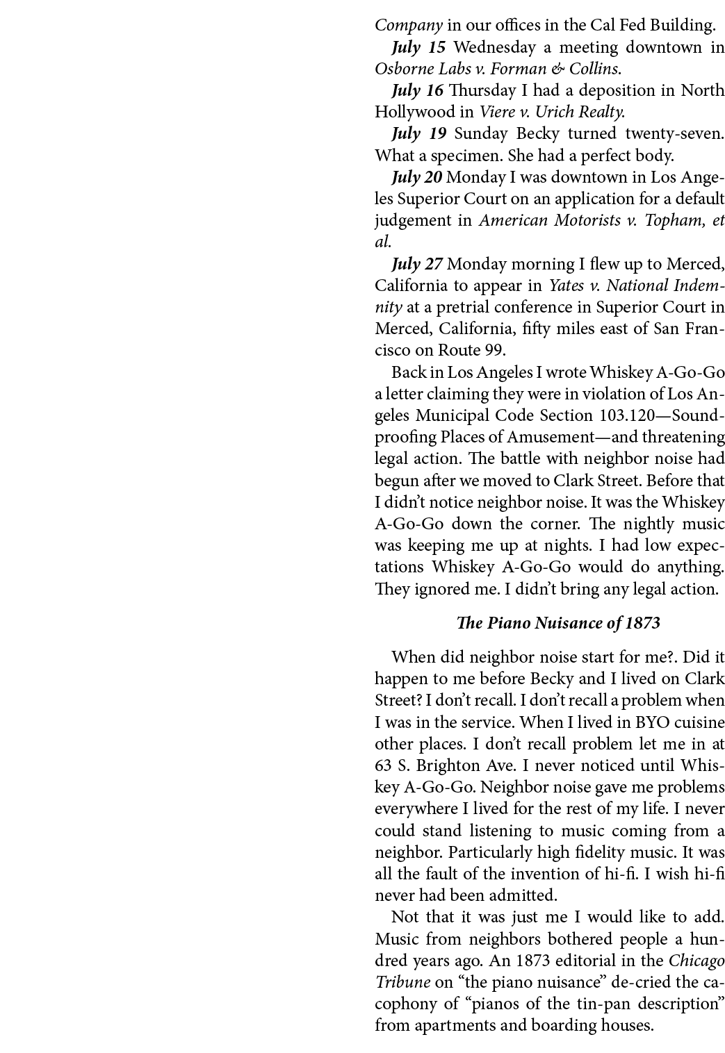Company in our offices in the ﻿Cal Fed Building. July 15 ￼Wednesday a meeting downtown in ﻿Osborne Labs v. Forman & C...