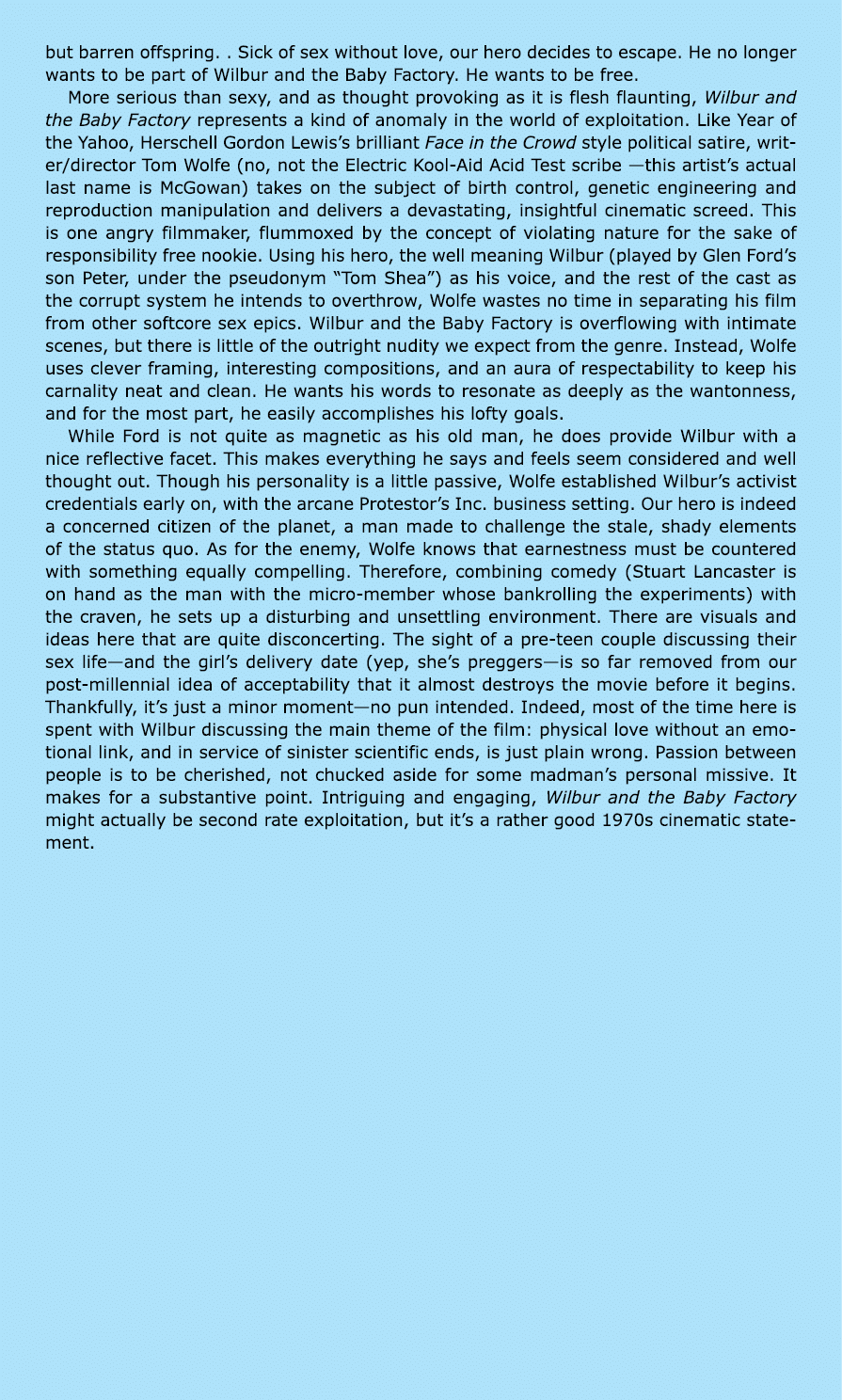 but barren offspring. . Sick of sex without love, our hero decides to escape. He no longer wants to be part of ﻿﻿Wilb...