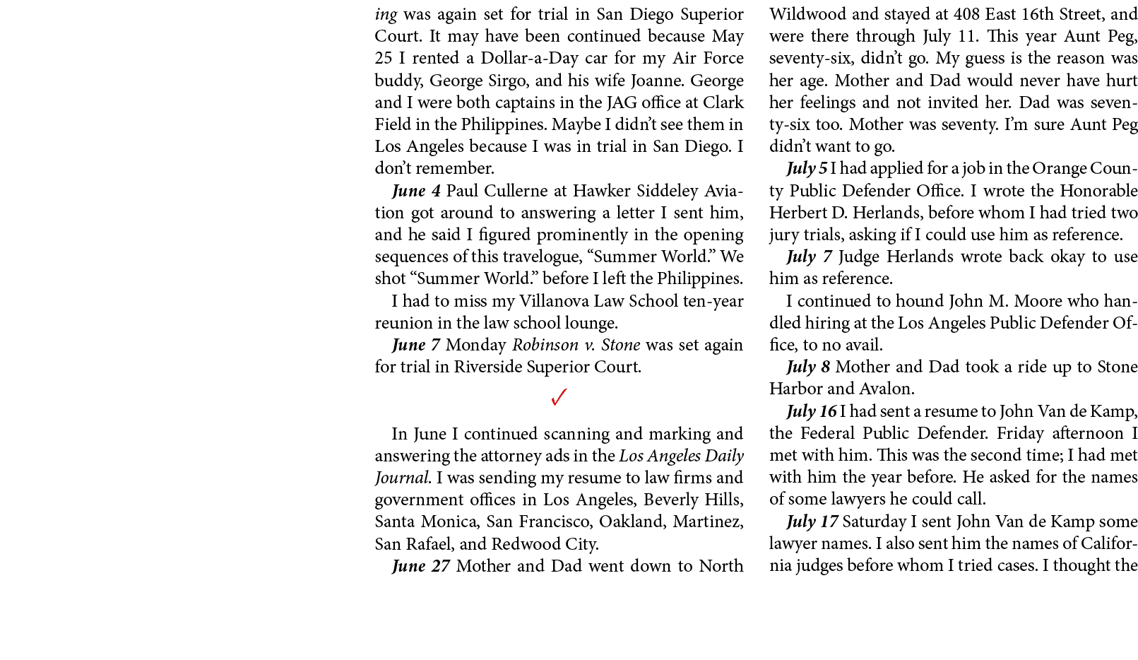 ing was again set for trial in ﻿San Diego Superior Court. It may have been continued because May 25 I rented a Dollar...