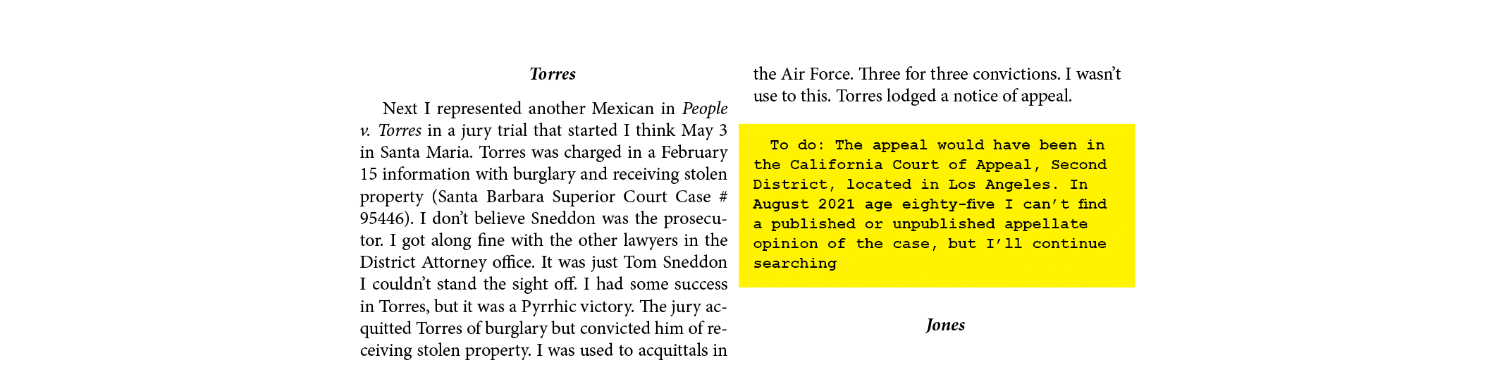Torres Next I represented another Mexican in ﻿People v. Torres in a jury trial that started I think May 3￼ in ﻿﻿Santa...