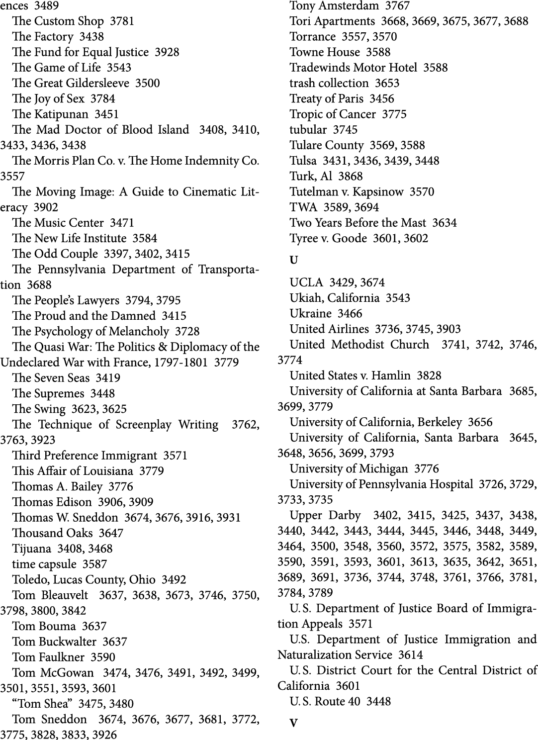 ences 3489 The Custom Shop 3781 The Factory 3438 The Fund for Equal Justice 3928 The Game of Life 3543 The Great Gild...
