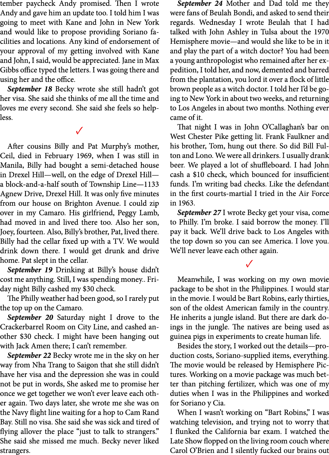 tember paycheck Andy promised. Then I wrote Andy and gave him an update too. I told him I was going to meet with Kane...