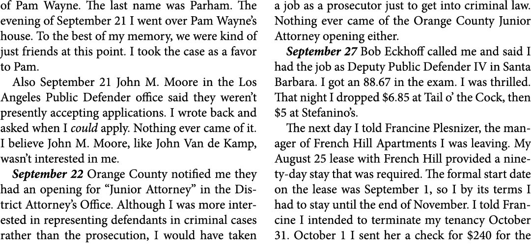 of Pam Wayne. The last name was Parham. The evening of September 21 I went over Pam Wayne’s house. To the best of my ...