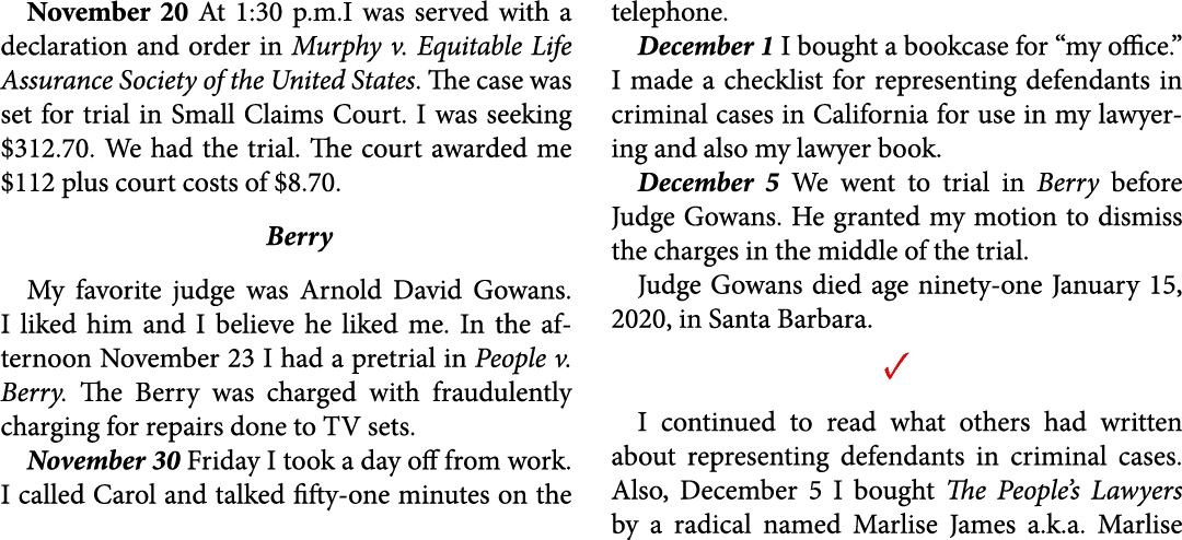 November 20 At 1:30 p.m.I was served with a declaration and order in ﻿Murphy v. ﻿Equitable Life Assurance Society of ...