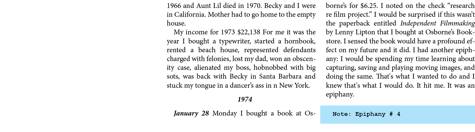 1966 and ﻿Aunt Lil died in 1970. Becky and I were in ﻿California. Mother had to go home to the empty house. My income...