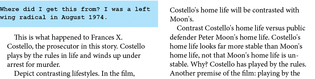 Where did I get this from? I was a left wing radical in August 1974. This is what happened to Frances X. Costello, th...