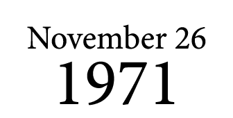 November 26 1971