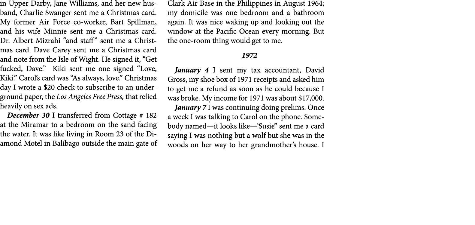 in ﻿Upper Darby, Jane Williams, and her new husband, ﻿﻿Charlie Swanger sent me a Christmas card. My former Air Force ...