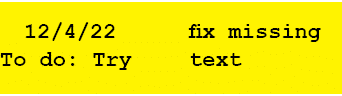 12/4/22 To do: Try fix missing text