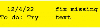 12/4/22 To do: Try fix missing text