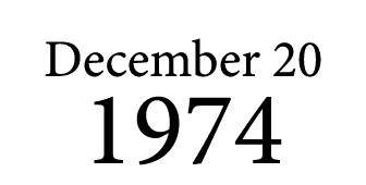 December 20 1974