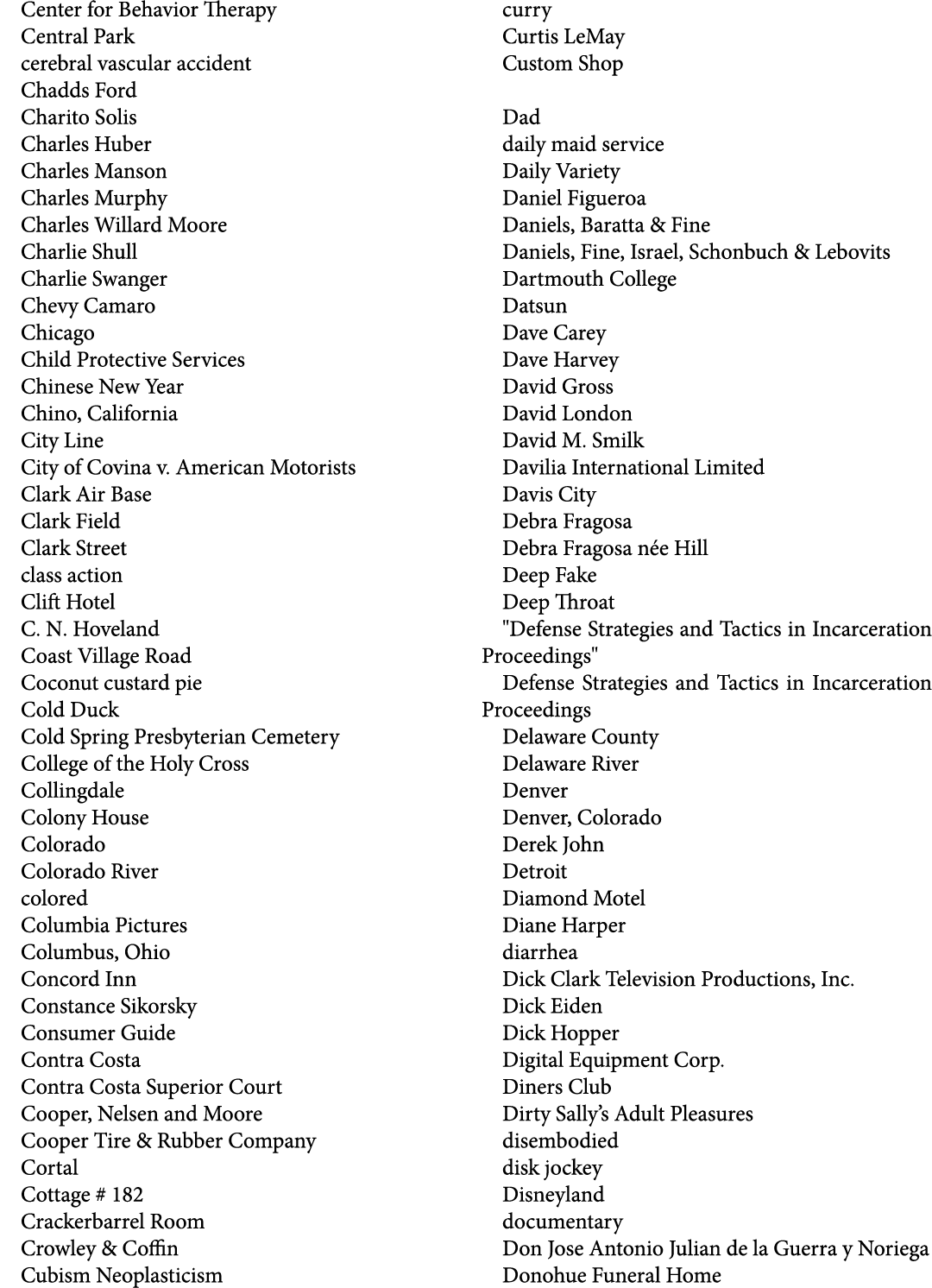 Center for Behavior Therapy Central Park cerebral vascular accident Chadds Ford Charito Solis Charles Huber Charles M...