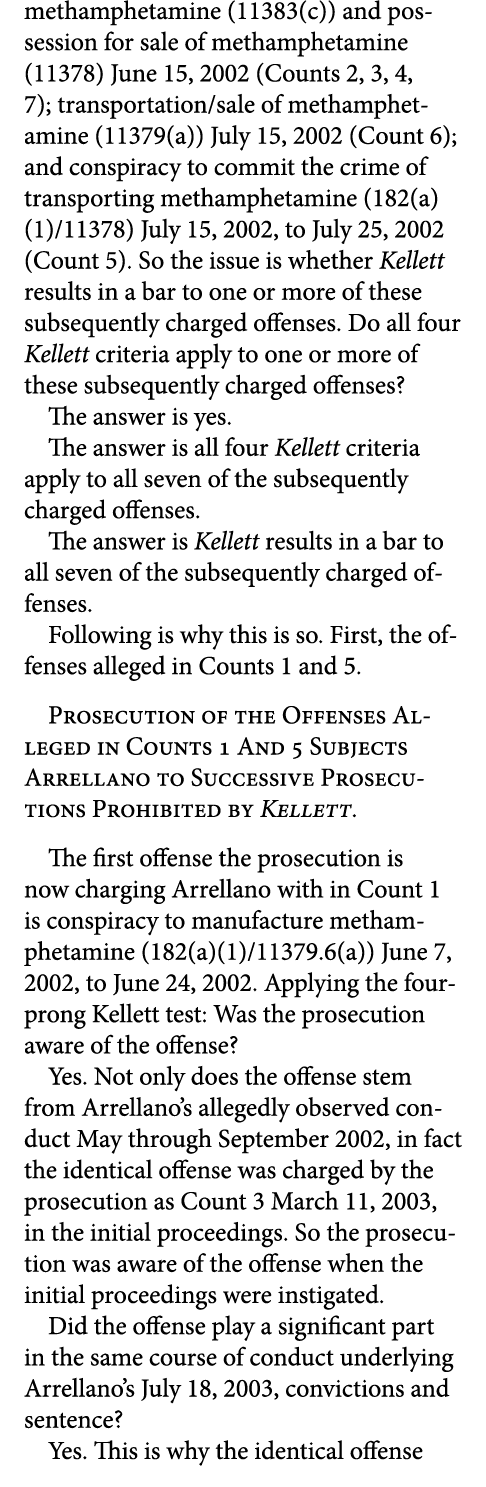 methamphetamine (11383(c)) and possession for sale of ﻿methamphetamine (11378) June 15, 2002 (Counts 2, 3, 4, 7); tr...