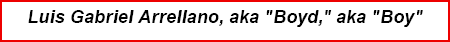 Luis Gabriel Arrellano, aka \“Boyd,\" aka \"Boy\" 
