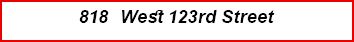818 West 123rd Street