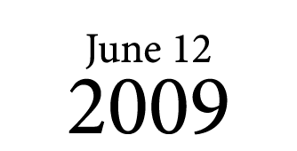 June 12 2009