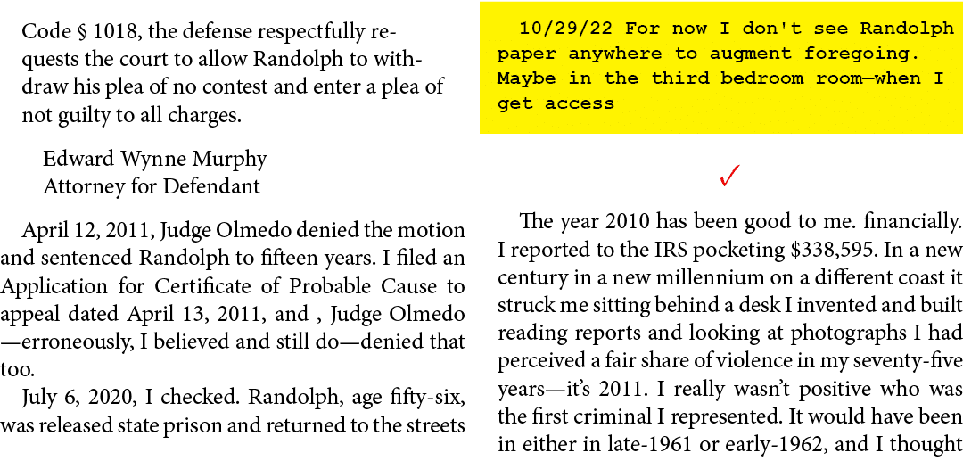 Code § 1018, the defense respectfully requests the court to allow Randolph to withdraw his plea of no contest and ent...