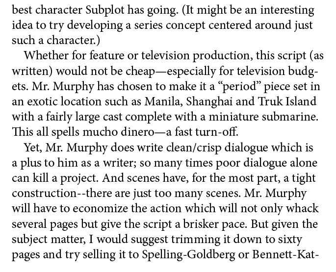 best character Subplot has going. (It might be an interesting idea to try developing a series concept centered around...