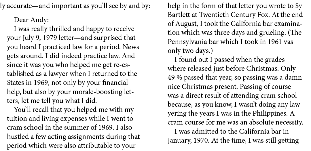 ly accurate—and important as you’ll see by and by: Dear Andy: I was really thrilled and happy to receive your July 9,...