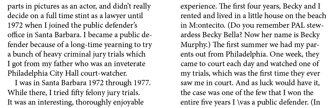parts in pictures as an actor, and didn’t really decide on a full time stint as a lawyer until 1972 when I joined the...