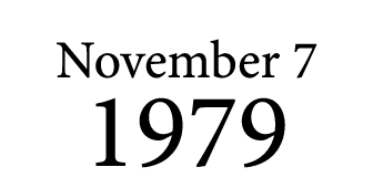 November 7 1979