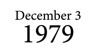 December 3 1979