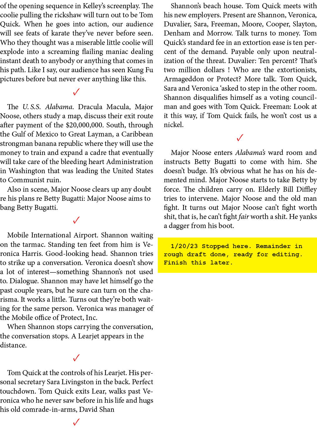 of the opening sequence in Kelley’s screenplay. The coolie pulling the rickshaw will turn out to be Tom Quick. When h...
