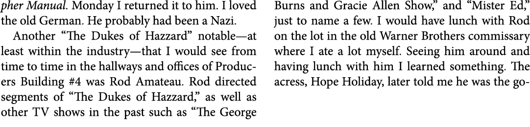 pher Manual. Monday I returned it to him. I loved the old German. He probably had been a Nazi. Another “The Dukes of ...