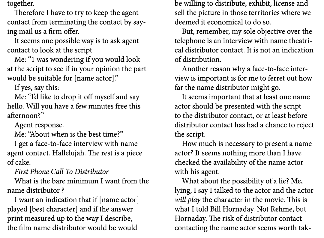 together. Therefore I have to try to keep the agent contact from terminating the contact by saying mail us a firm off...