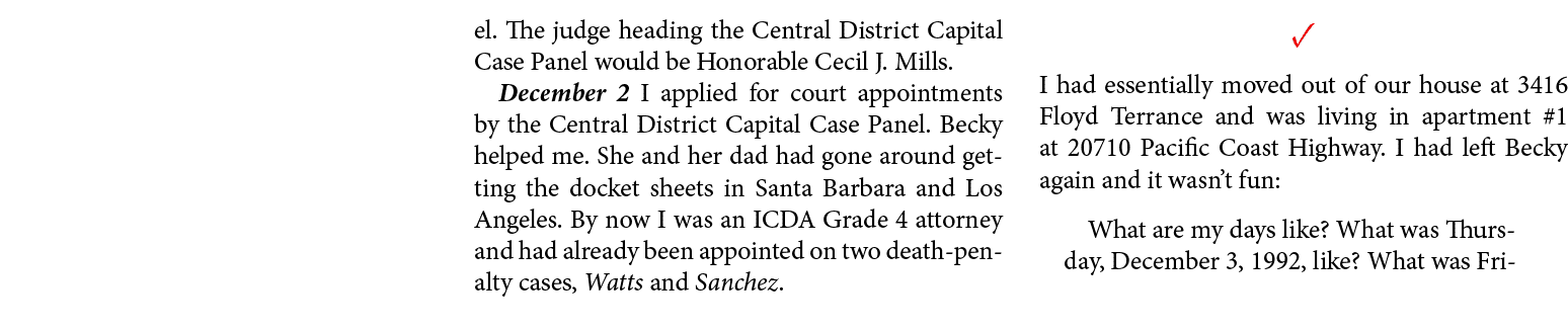 el. The judge heading the ﻿Central District Capital Case Panel would be Honorable ﻿Cecil J. Mills. December 2￼ I appl...